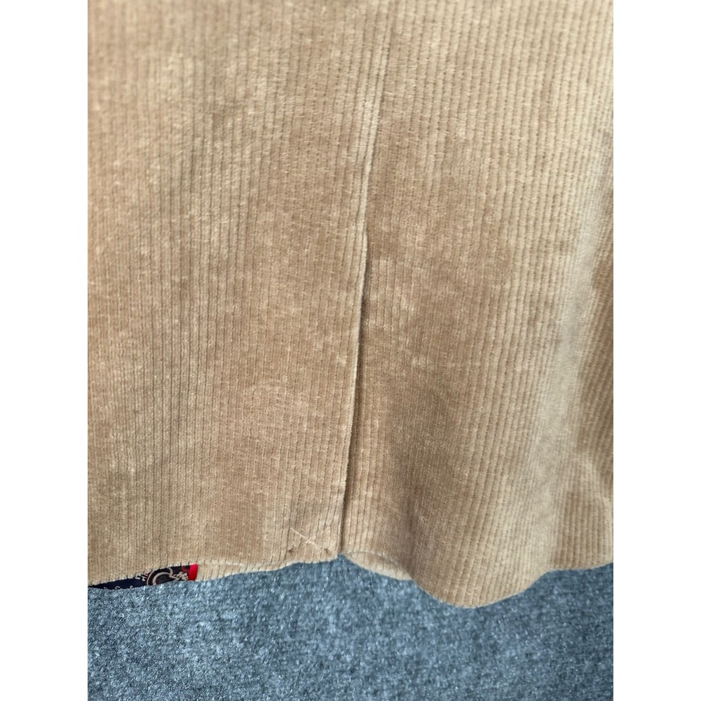 Tommy Hilfiger Womens Corduroy Blazer Size 10 Tan Elbow Patch Preppy Academia - Picture 9 of 9